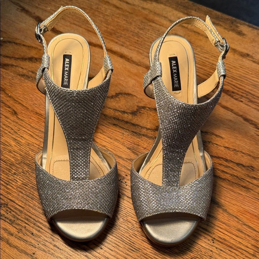 Alex Marie Sparkling Silver Sandals